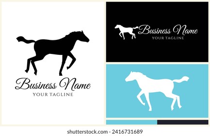 silhouette donkey unicorn horseman equestrian