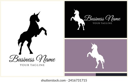 silhouette donkey unicorn horseman equestrian