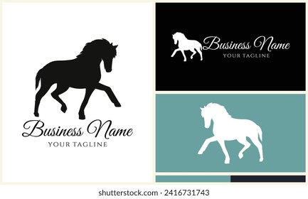silhouette donkey unicorn horseman equestrian