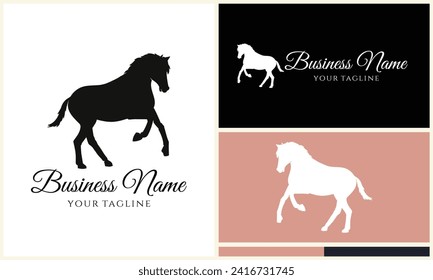 silhouette donkey unicorn horseman equestrian