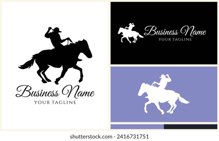 silhouette donkey unicorn horseman equestrian
