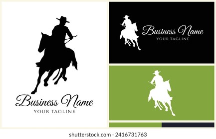 silhouette donkey unicorn horseman equestrian