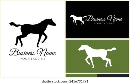 silhouette donkey unicorn horseman equestrian