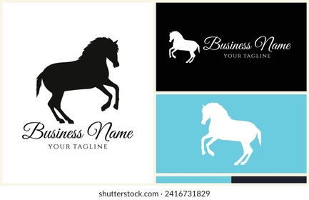 silhouette donkey unicorn horseman equestrian