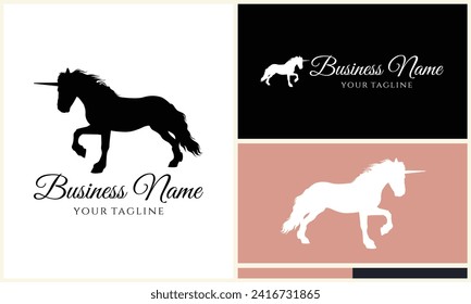 silhouette donkey unicorn horseman equestrian