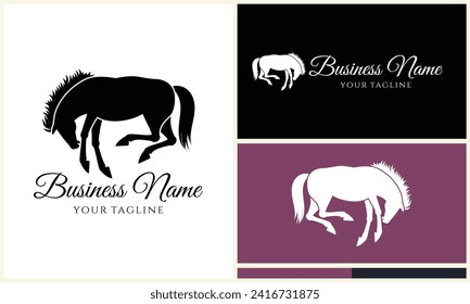 silhouette donkey unicorn horseman equestrian