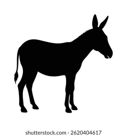 silhueta de um burro. Ilustração vetorial.	