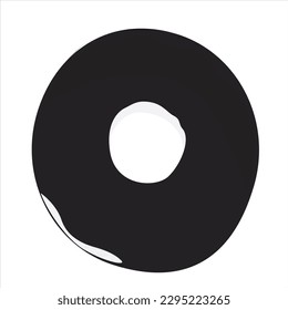 Silhouette Donut mit Topf-Vektorgrafik