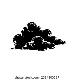Silhouette, dumme Wolken. Vektorgrafiken.