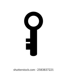 Silhouette of Door key vector icon illustration isolated on white background