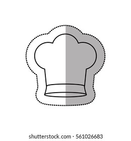 silhouette dotted sticker of chefs hat with medium shade and small