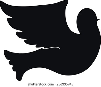 silhouette of dove