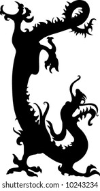 Silhouette of a dragon