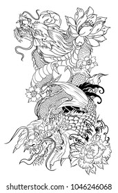 41+ Free Tattoo Design Koi Dragon Idea Tattoo Photos