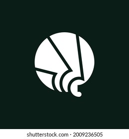 silueta del ala del dragón y la compañía del logotipo del círculo lista para usar. plantilla vectorial de diseño de logotipo. concepto de logotipo moderno.