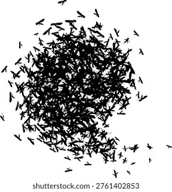Silhouette of dragonflies in flight