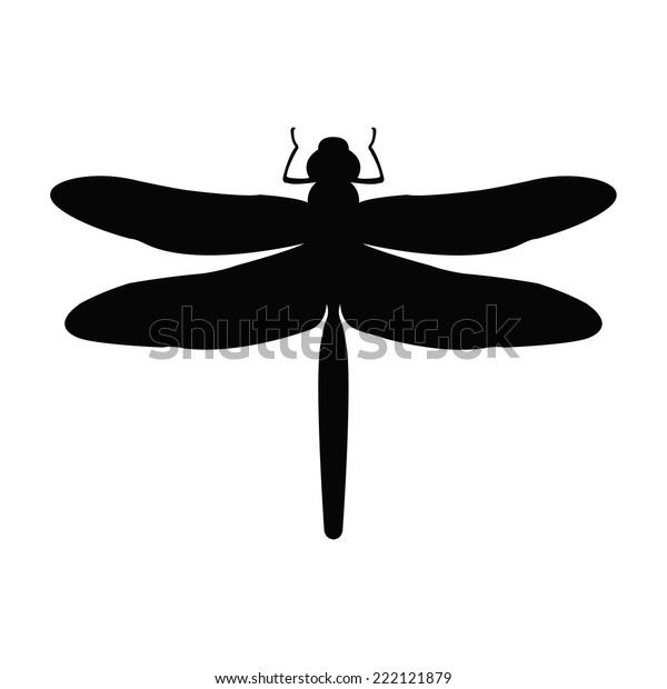 Vector de stock (libre de regalías) sobre Silhouette Dragonfly222121879