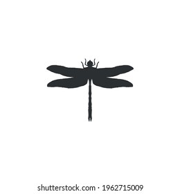 la silueta de una libélula. ilustración vectorial