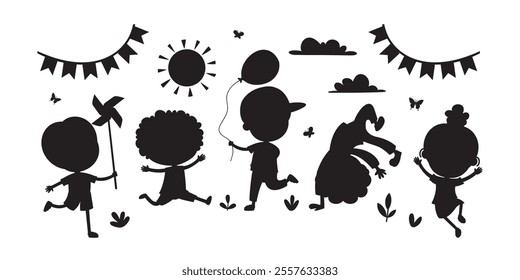 Silhouette Drawing Of Cartoon Characters