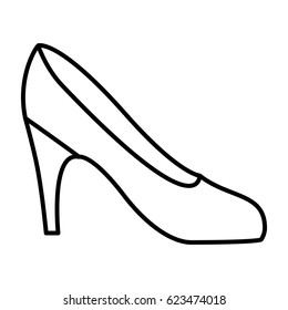 Continuous Line Drawing Women Shoes Vector Stock Vector (Royalty Free ...