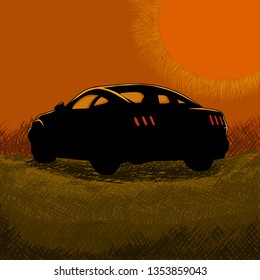 silhouette drawing vector for graphic