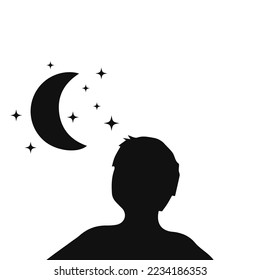 Silhouette dreamer logo design illustration collection - Dreamer vector