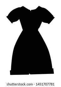 silhouette of dress of girl, clothes and fashion motive