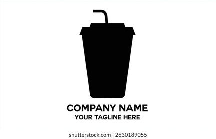 silhouette of a drink bottle with a straw
