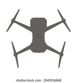 Silhouette Drohne Symbol flaches Design. Niedriger Akku.