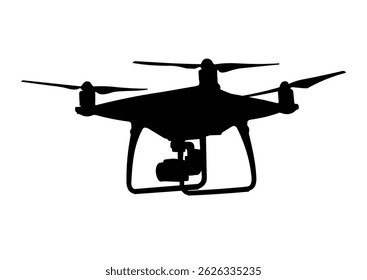 Silhouette of a drone – vector illustration