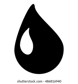 silhouette drop vector symbol icon design. Beautiful illustration isolated on white background