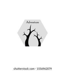 silhouette of a drought tree. illustration of a drought tree.