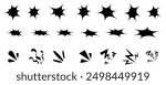silhouette of dynamic Comic Elements. A Collection of Bursts, Boom, Bang, Splashes, and Motion Lines for Emphasizing Action and Impact in Comic Art