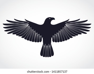 silhouette eagle bird shape symbol
