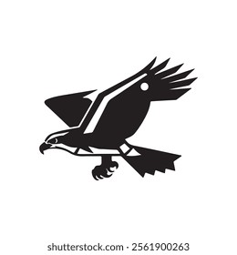 Silhouette of Eagle with Elegant Geometric Details