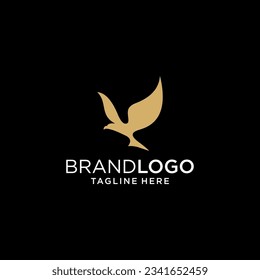 silhouette eagle hawk falcon bird fly illustration logo symbol inspiration	