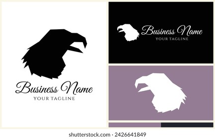Silhouette Eagle Head Logo-Vorlage