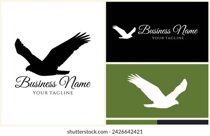 Silhouette Eagle Head Logo-Vorlage
