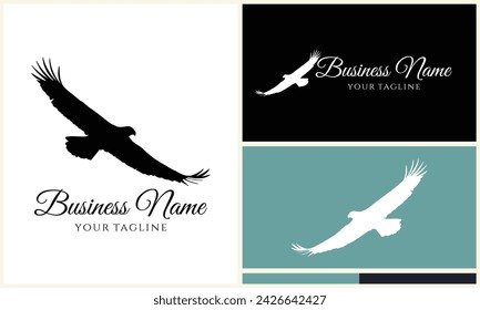 silhouette  eagle head logo template
