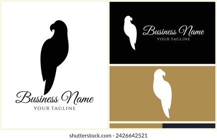 silhouette  eagle head logo template