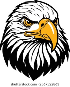 A silhouette Eagle head vector illustration