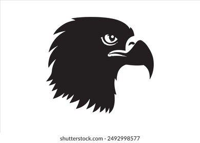 silhouette of eagle in white background