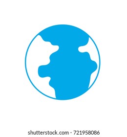 silhouette earth planet with geography ocean map