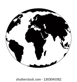 Silhouette of earth planet image. Vector illustration design