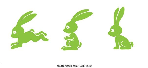 silhouette of an easter bunny, illustration