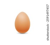 Silhouette. Easter egg. Symbol of the Easter holiday. Egg icon. Holiday icon. Food. Realistic chicken egg. Logo template. Breakfast. Protein. Chicken farm. Healthy food. Brown chicken egg. 3D art