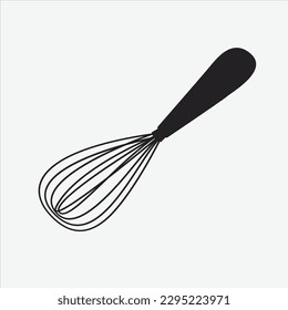 Silhouette egg beater vector illustration