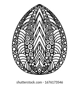 Silueta de huevo. Ilustración vectorial. Huevo ornamental