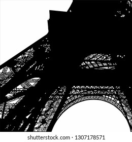 the silhouette of the eiffel tower with nice and neat details, the icon of the French city of Paris, the tallest tower in the world, romantic city Paris, illustration and vector Eiffel Tower