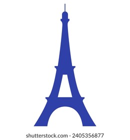 silhouette of the eiffel tower on a white background